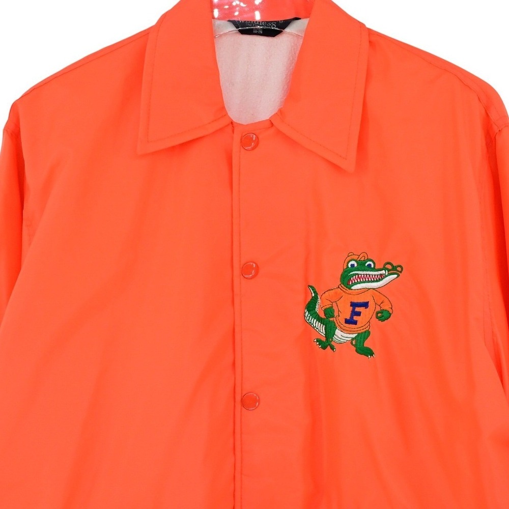 VTG 80s Florida Gators Windless Coach Jacket Medium Orange Old Albert Collegiate